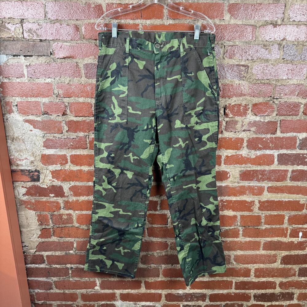 Vintage Five Brother Pants Mens 33x29 Green Woodland Camo USA Hunting Outdoors